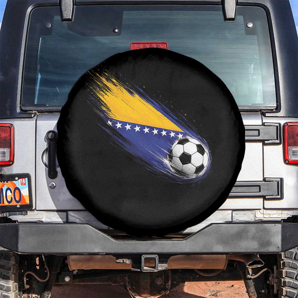 Bosnia and Herzegovina Soccer Lover Bosnian Flag Spare Tire Cover TS11 No hole Black Print Your Wear