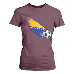 Bosnia and Herzegovina Soccer Lover Bosnian Flag T Shirt For Women