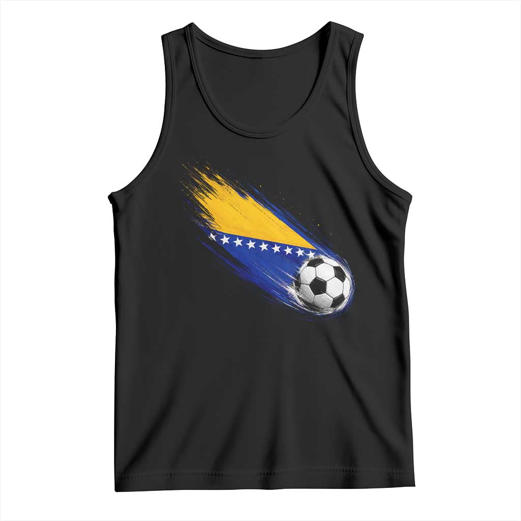 Bosnia and Herzegovina Soccer Lover Bosnian Flag Tank Top TS11 Black Print Your Wear