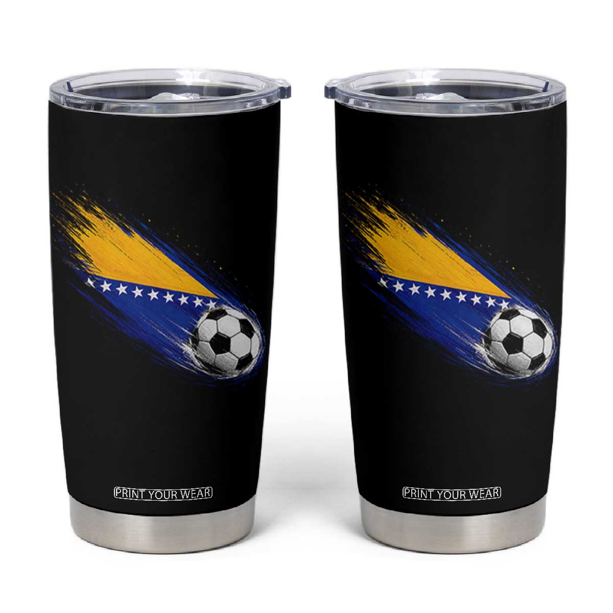 Bosnia and Herzegovina Soccer Lover Bosnian Flag Tumbler Cup
