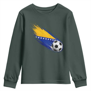 Bosnia and Herzegovina Soccer Lover Bosnian Flag Youth Sweatshirt