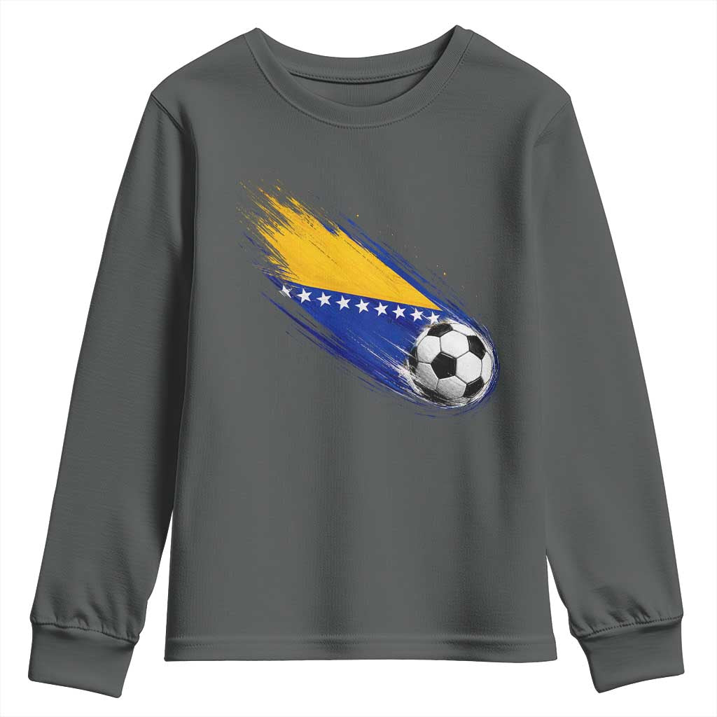 Bosnia and Herzegovina Soccer Lover Bosnian Flag Youth Sweatshirt