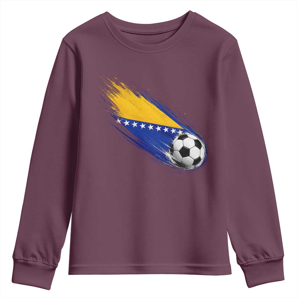 Bosnia and Herzegovina Soccer Lover Bosnian Flag Youth Sweatshirt