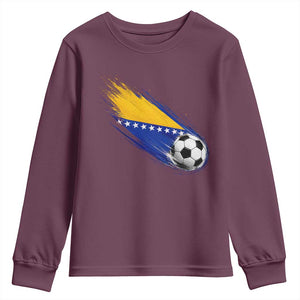 Bosnia and Herzegovina Soccer Lover Bosnian Flag Youth Sweatshirt