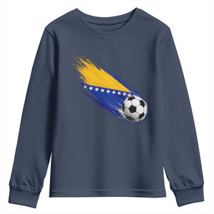 Bosnia and Herzegovina Soccer Lover Bosnian Flag Youth Sweatshirt