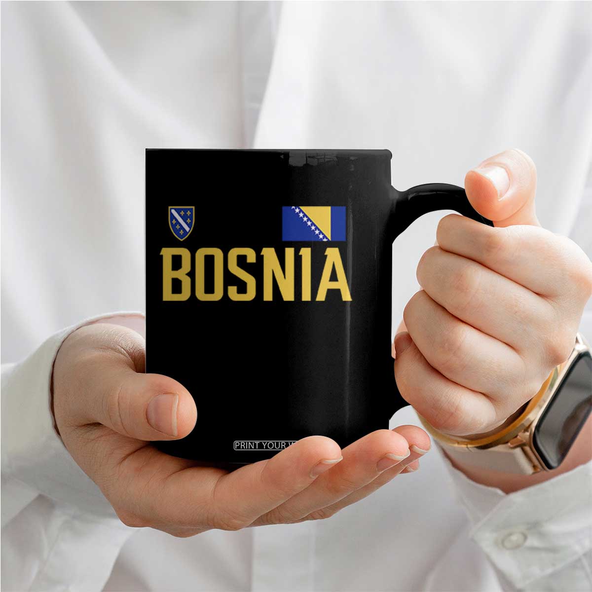 Bosnia and Herzegovina Pride Coffee Mug BiH Bosnian Flag Souvenirs