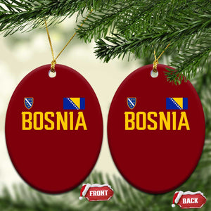 Bosnia and Herzegovina Pride Ceramic Ornament BiH Bosnian Flag Souvenirs