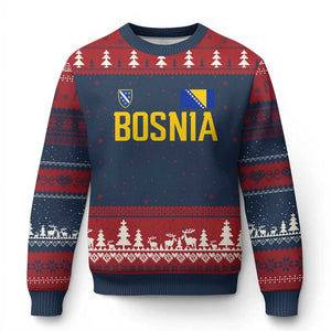 Bosnia and Herzegovina Pride Ugly Christmas Sweater BiH Bosnian Flag Souvenirs