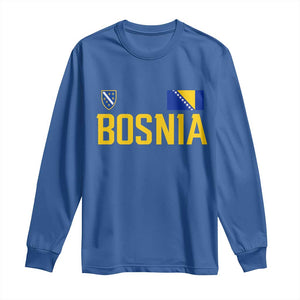 Bosnia and Herzegovina Pride Long Sleeve Shirt BiH Bosnian Flag Souvenirs TS11 Royal Blue Print Your Wear