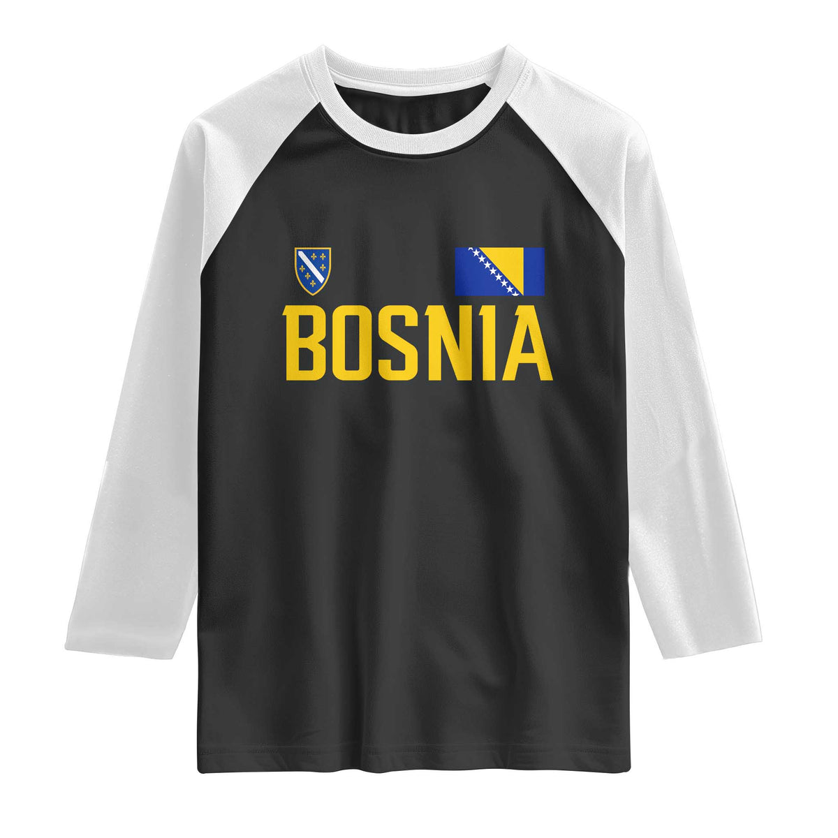 Bosnia and Herzegovina Pride Raglan Shirt BiH Bosnian Flag Souvenirs