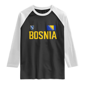 Bosnia and Herzegovina Pride Raglan Shirt BiH Bosnian Flag Souvenirs