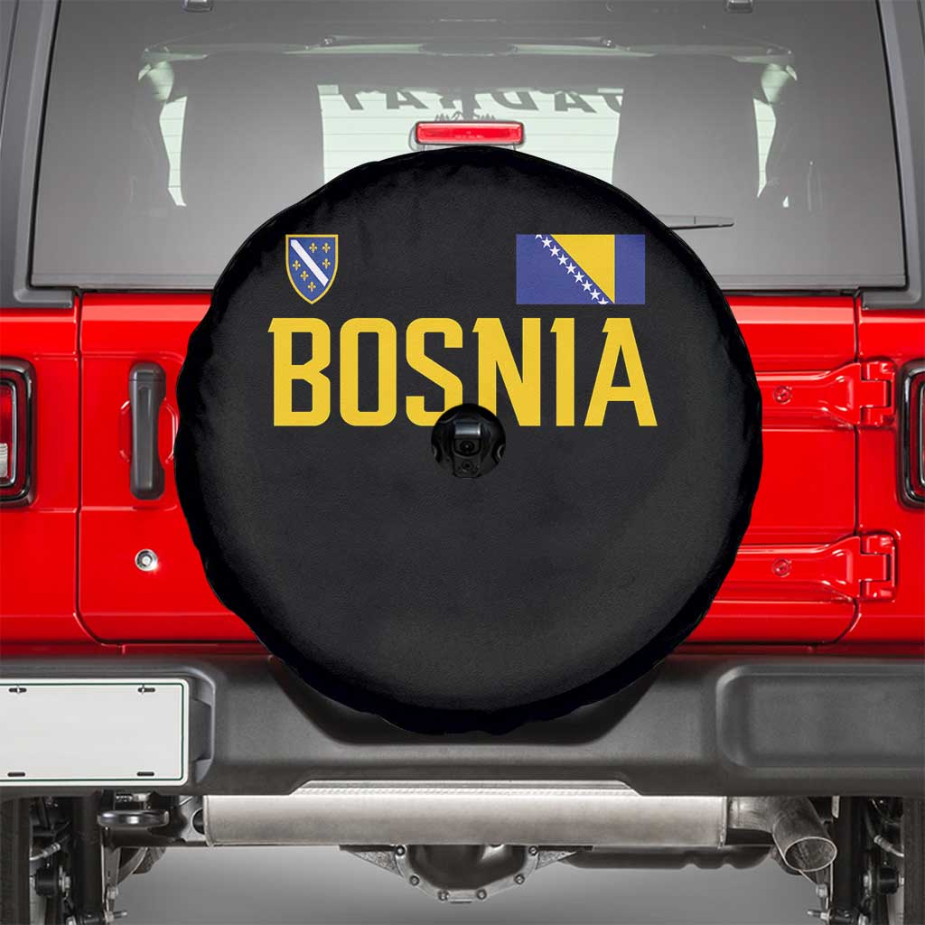 Bosnia and Herzegovina Pride Spare Tire Cover BiH Bosnian Flag Souvenirs TS11 Black Print Your Wear