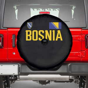 Bosnia and Herzegovina Pride Spare Tire Cover BiH Bosnian Flag Souvenirs TS11 Black Print Your Wear