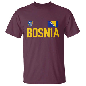 Bosnia and Herzegovina Pride T Shirt BiH Bosnian Flag Souvenirs TS11 Maroon Print Your Wear