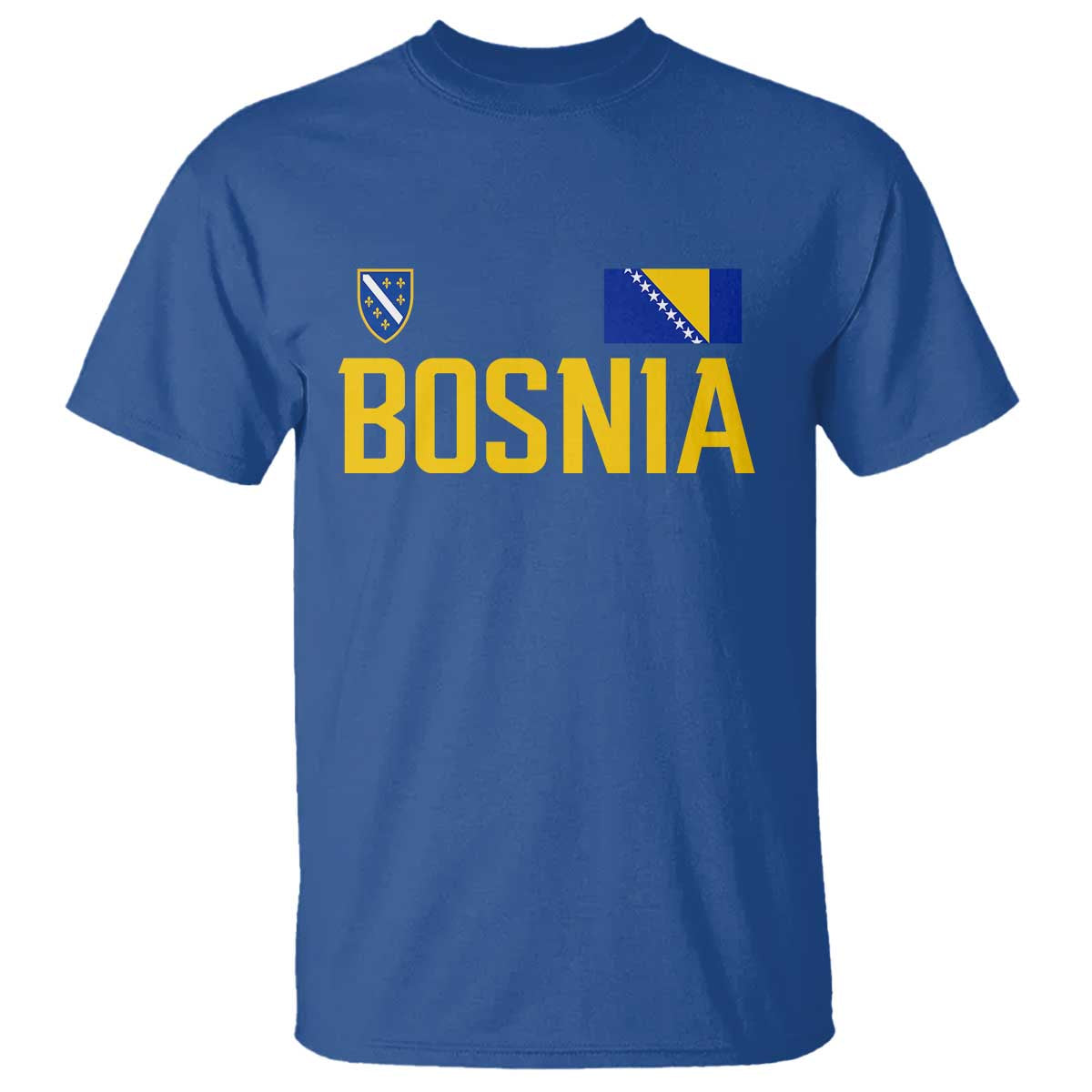 Bosnia and Herzegovina Pride T Shirt BiH Bosnian Flag Souvenirs TS11 Royal Blue Print Your Wear