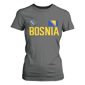 Bosnia and Herzegovina Pride T Shirt For Women BiH Bosnian Flag Souvenirs TS11 Dark Heather Print Your Wear