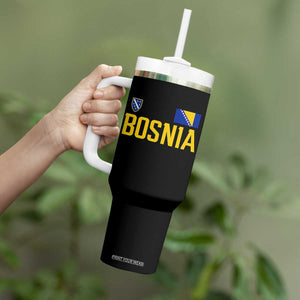 Bosnia and Herzegovina Pride Tumbler With Handle BiH Bosnian Flag Souvenirs