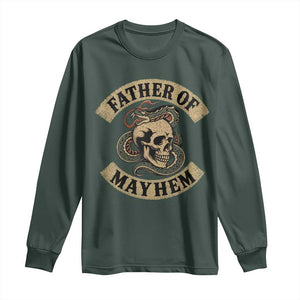 Father Of Mayhem Long Sleeve Shirt Dad Snake Skull Fathers Day