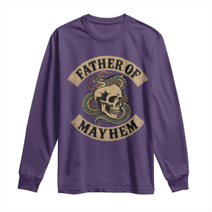 Father Of Mayhem Long Sleeve Shirt Dad Snake Skull Fathers Day