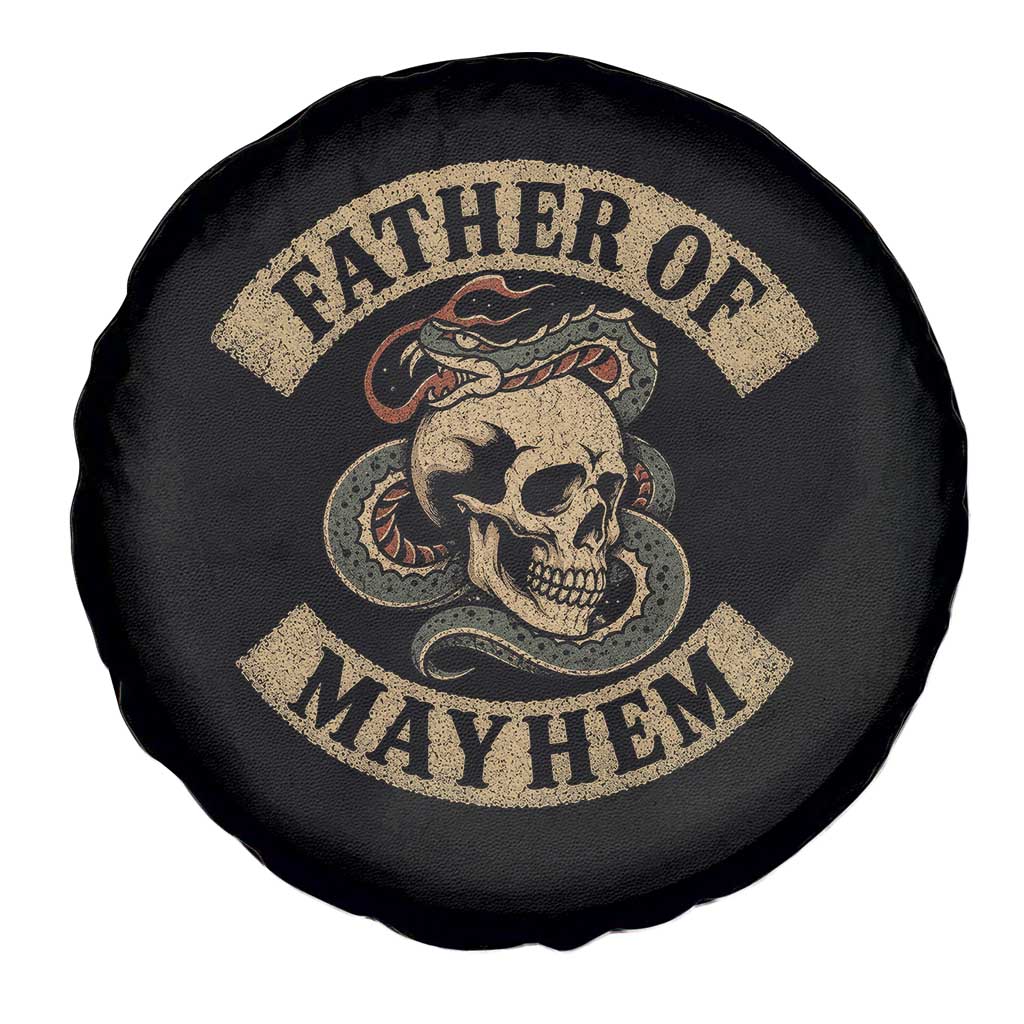 Father Of Mayhem Spare Tire Cover Dad Snake Skull Fathers Day