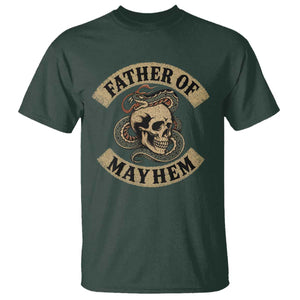 Father Of Mayhem T Shirt Dad Snake Skull Fathers Day