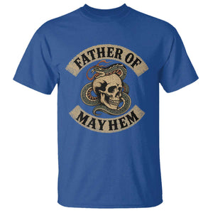 Father Of Mayhem T Shirt Dad Snake Skull Fathers Day