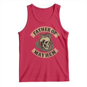 Father Of Mayhem Tank Top Dad Snake Skull Fathers Day