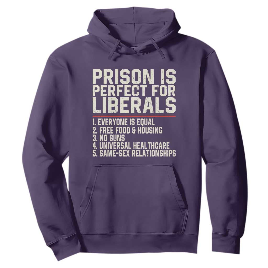 Prison Is Perfect For Liberals Hoodie Funny Anti Liberal Political Quote