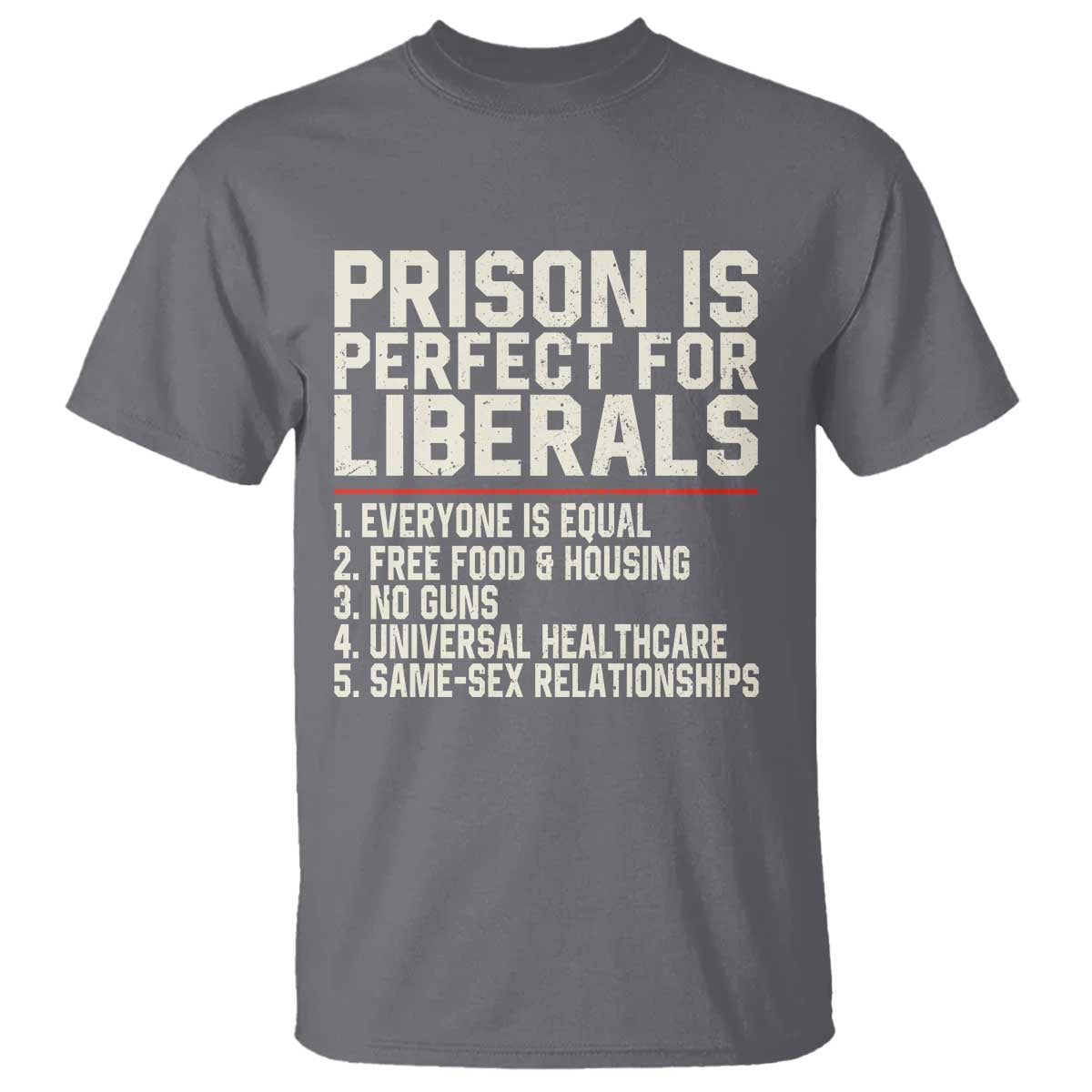 Prison Is Perfect For Liberals T Shirt Funny Anti Liberal Political Quote