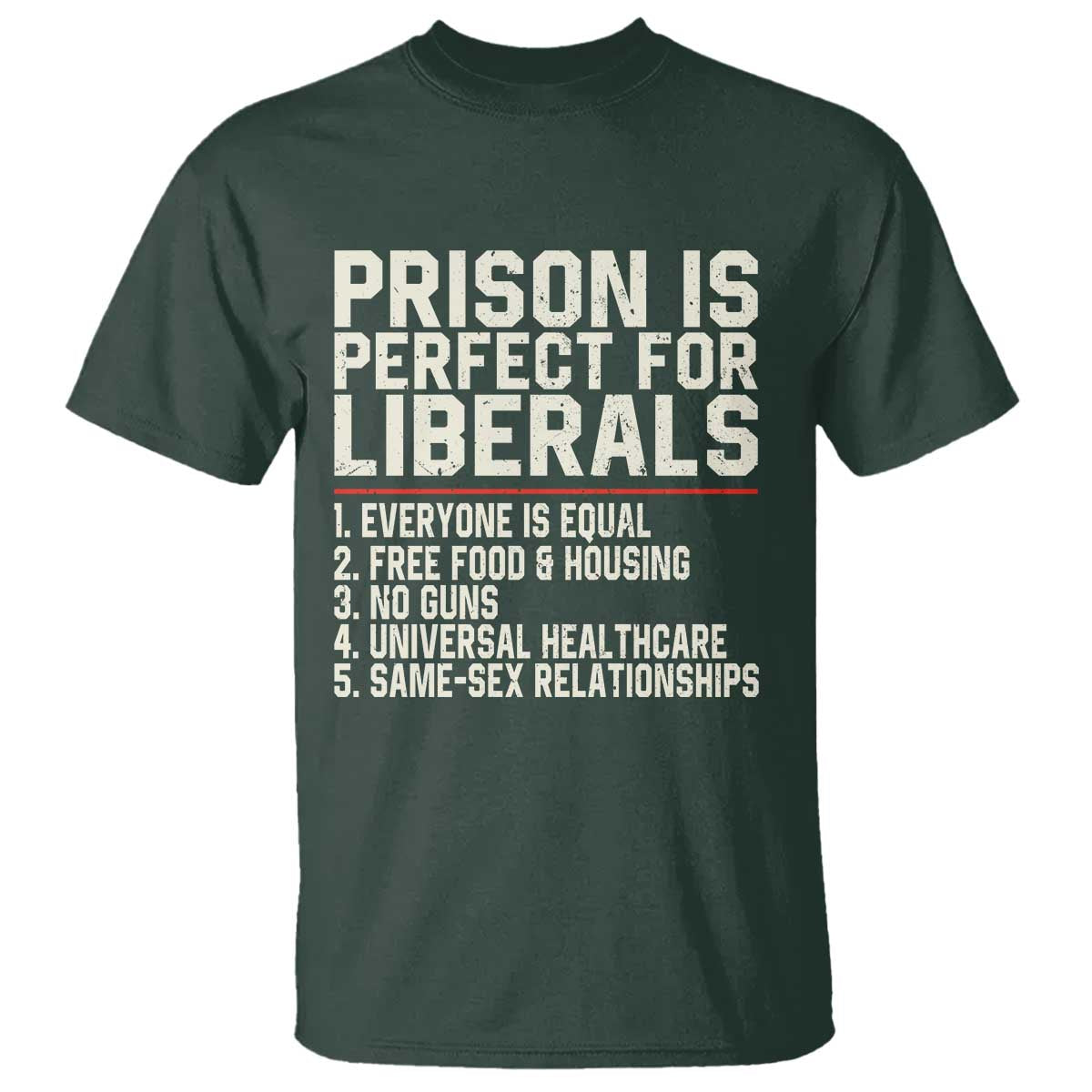 Prison Is Perfect For Liberals T Shirt Funny Anti Liberal Political Quote