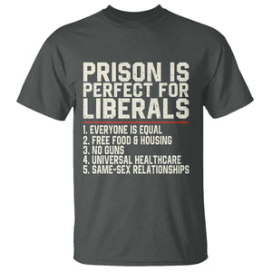 Prison Is Perfect For Liberals T Shirt Funny Anti Liberal Political Quote