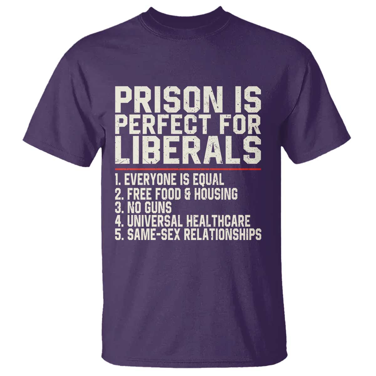 Prison Is Perfect For Liberals T Shirt Funny Anti Liberal Political Quote