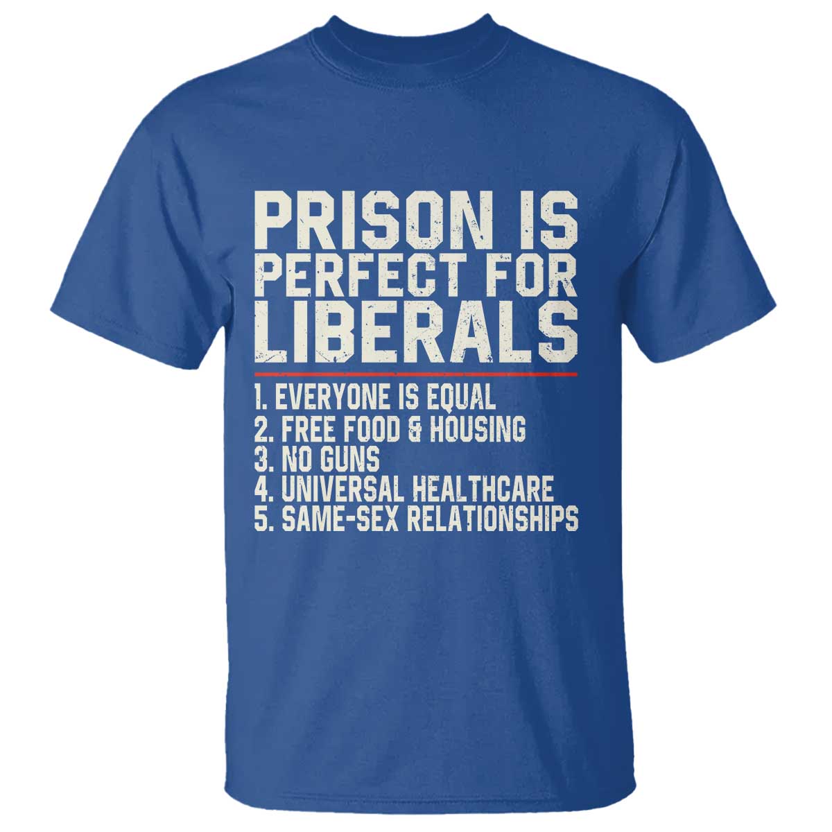 Prison Is Perfect For Liberals T Shirt Funny Anti Liberal Political Quote