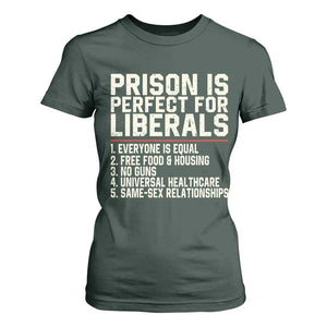 Prison Is Perfect For Liberals T Shirt For Women Funny Anti Liberal Political Quote