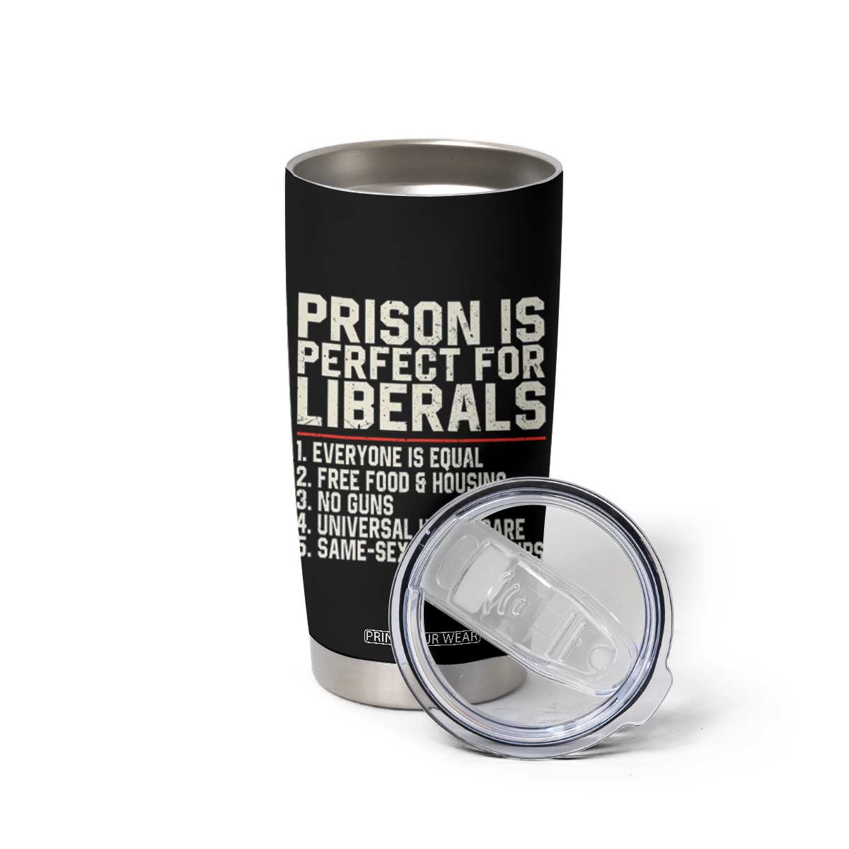 Prison Is Perfect For Liberals Tumbler Cup Funny Anti Liberal Political Quote