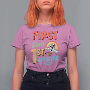 Back To School T Shirt For Women First Day Of 1st Grade Rainbow TS11 Azalea Print Your Wear