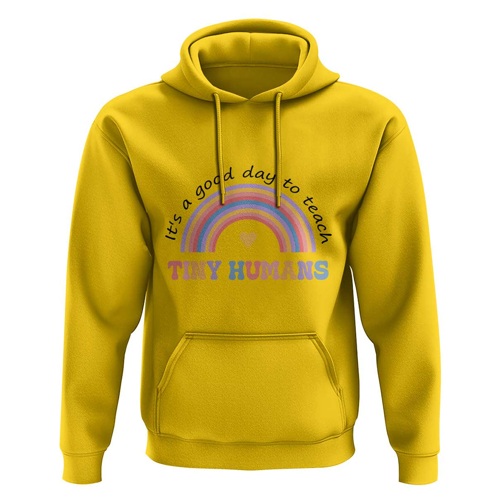 Teacher Hoodie It's A Good Day To Teach Tiny Humans Rainbow TS11 Daisy Print Your Wear
