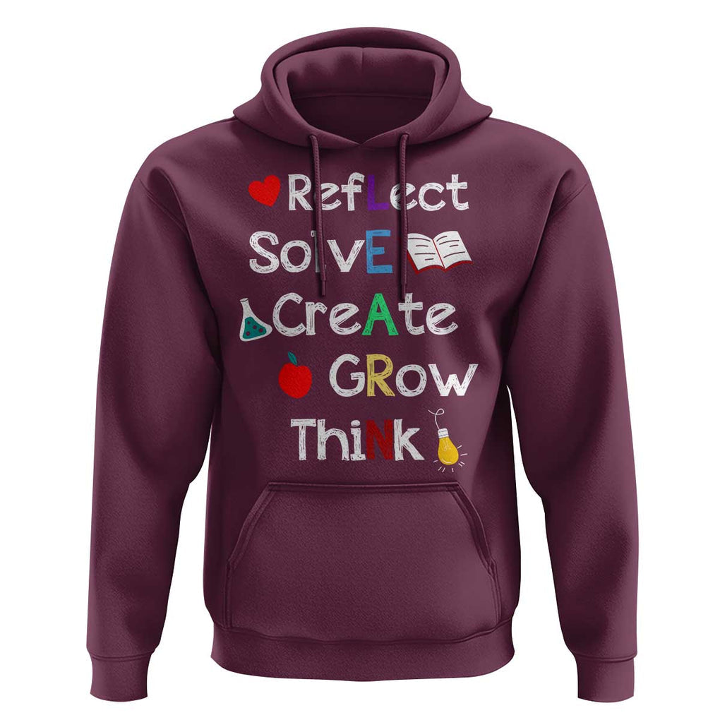 Back To School Hoodie Learn Motivation Quote Apple Book TS11 Maroon Print Your Wear