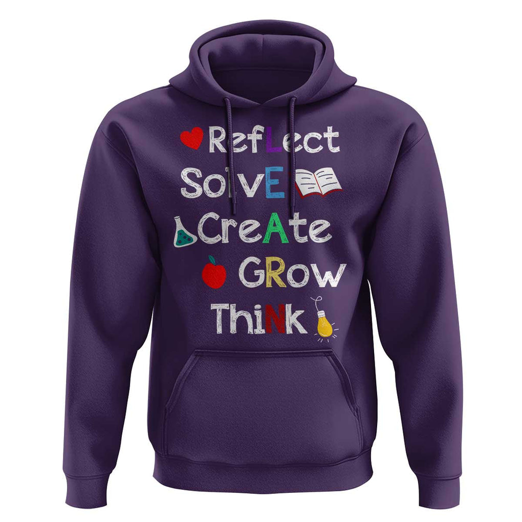 Back To School Hoodie Learn Motivation Quote Apple Book TS11 Purple Print Your Wear