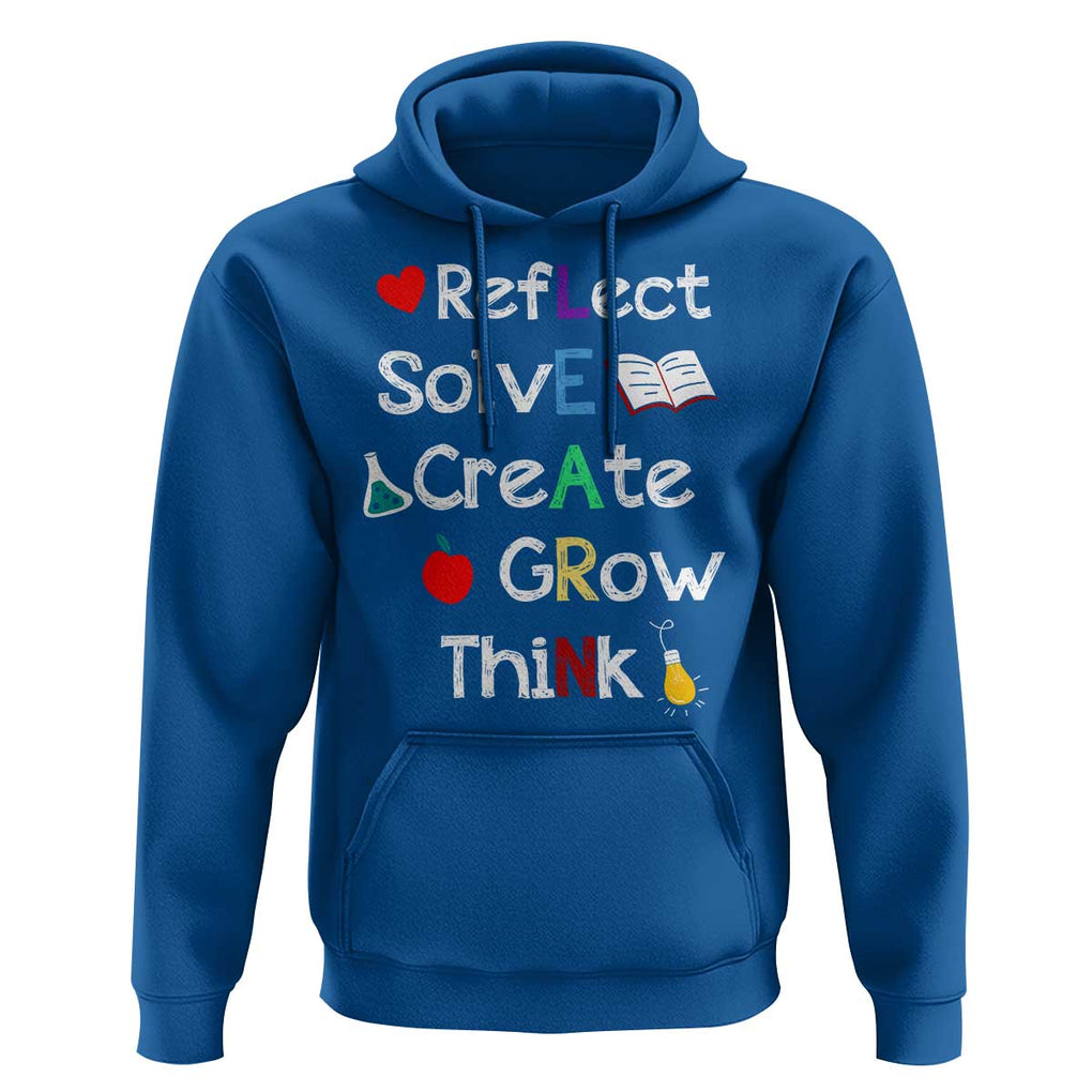 Back To School Hoodie Learn Motivation Quote Apple Book TS11 Royal Blue Print Your Wear