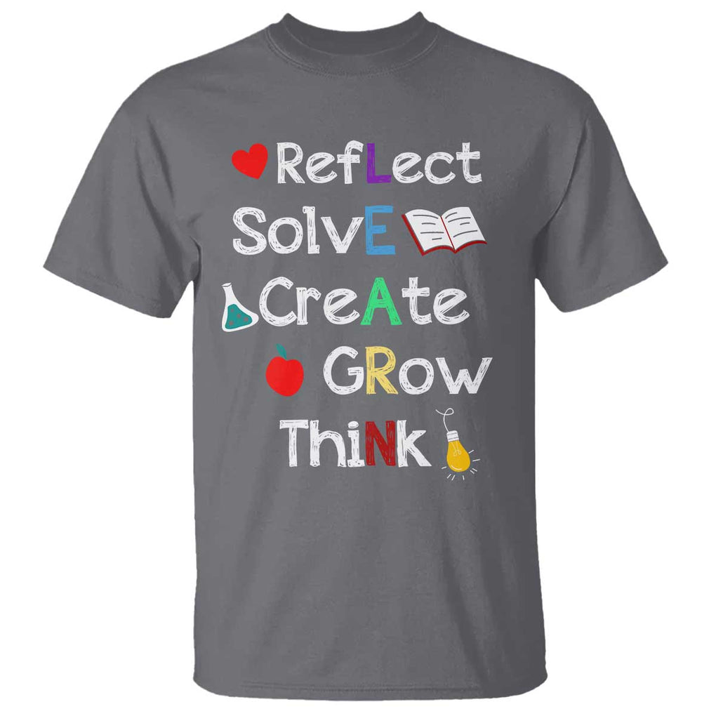 Back To School T Shirt Learn Motivation Quote Apple Book TS11 Charcoal Print Your Wear