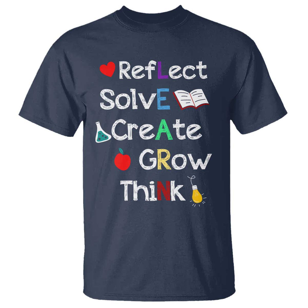 Back To School T Shirt Learn Motivation Quote Apple Book TS11 Navy Print Your Wear
