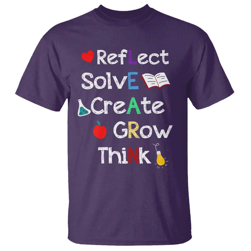 Back To School T Shirt Learn Motivation Quote Apple Book TS11 Purple Print Your Wear