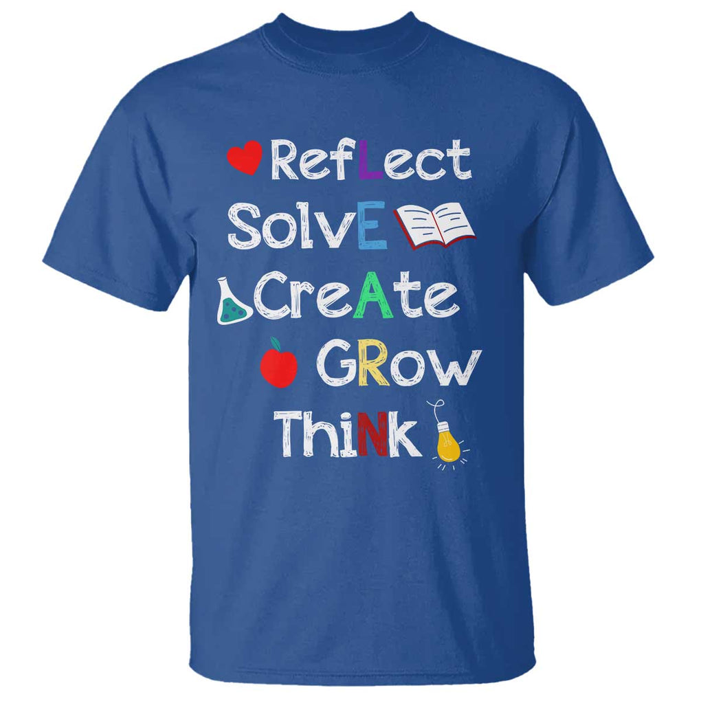 Back To School T Shirt Learn Motivation Quote Apple Book TS11 Royal Blue Print Your Wear