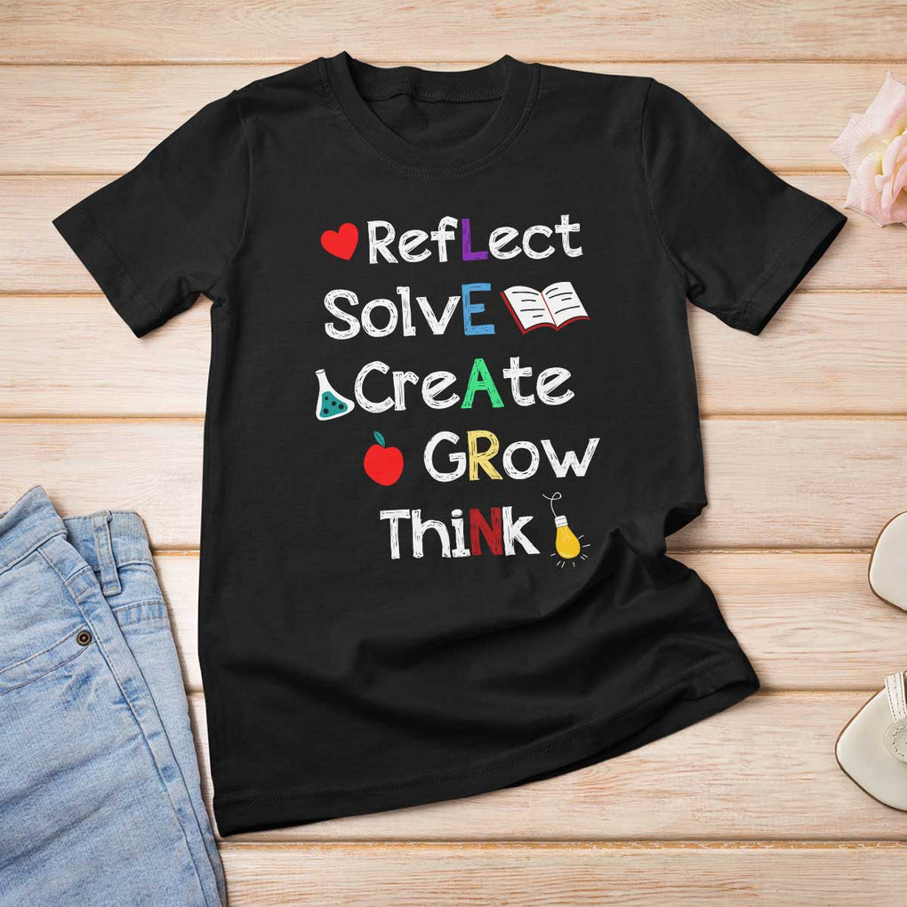 Back To School T Shirt For Women Learn Motivation Quote Apple Book TS11 Black Print Your Wear