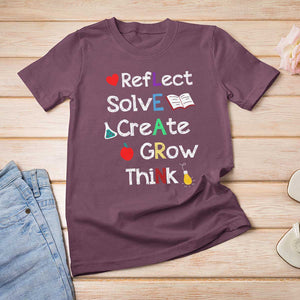 Back To School T Shirt For Women Learn Motivation Quote Apple Book TS11 Maroon Print Your Wear