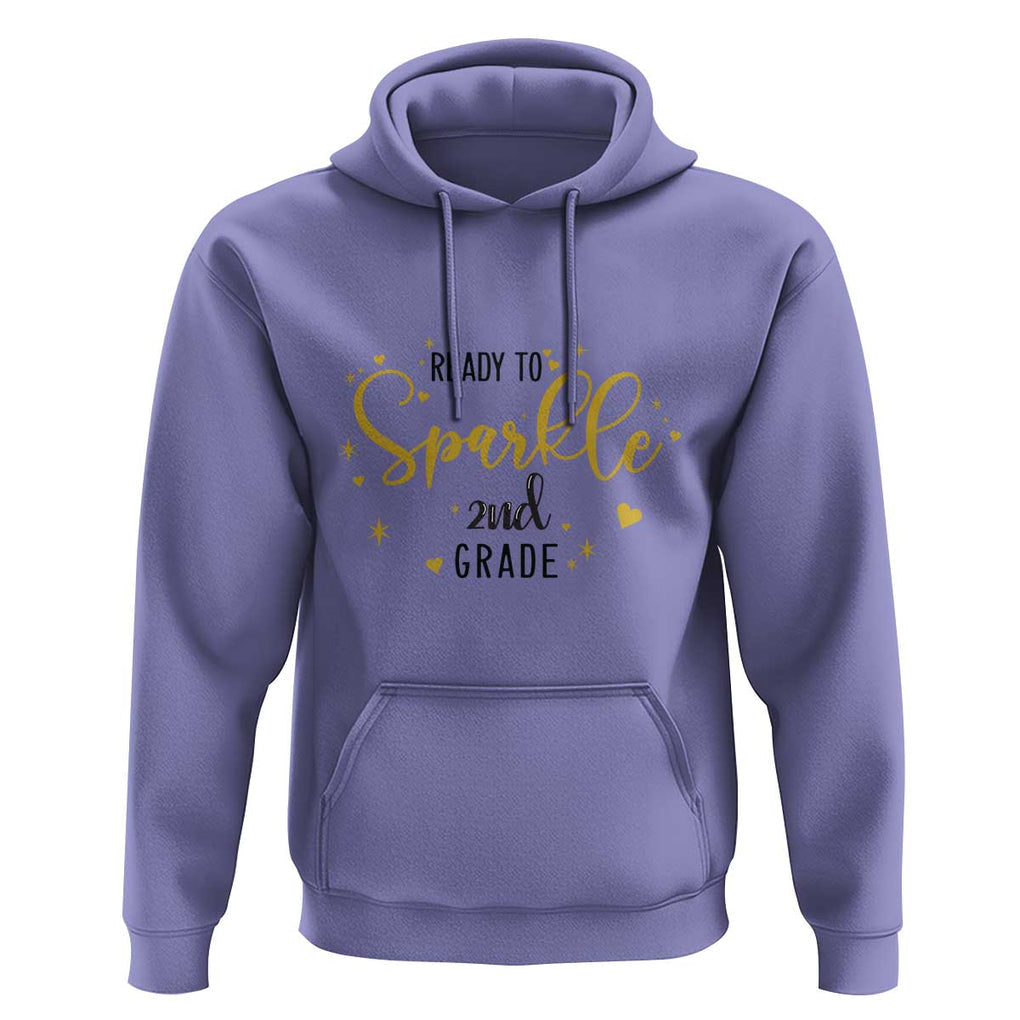 Back To School Hoodie Ready To Sparkle 2nd Grade Star Heart TS11 Violet Print Your Wear