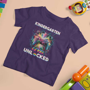 Kindergarten Level Unlocked T Shirt For Kid Back To School Game Console TS11 Purple Print Your Wear
