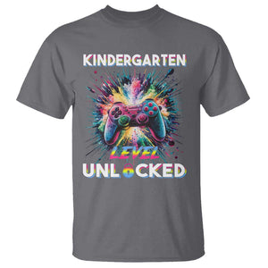 Kindergarten Level Unlocked T Shirt Back To School Game Console TS11 Charcoal Print Your Wear