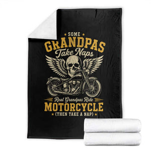 Some Grandpas Take Naps Real Grandpas Ride Motorcycle Then Take Nap Throw Blanket Funny Grandpa Biker